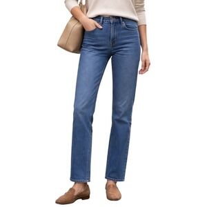 Lauren Ralph Lauren High Rise Straight Leg Jeans 12 Classic Minimalist Capsule